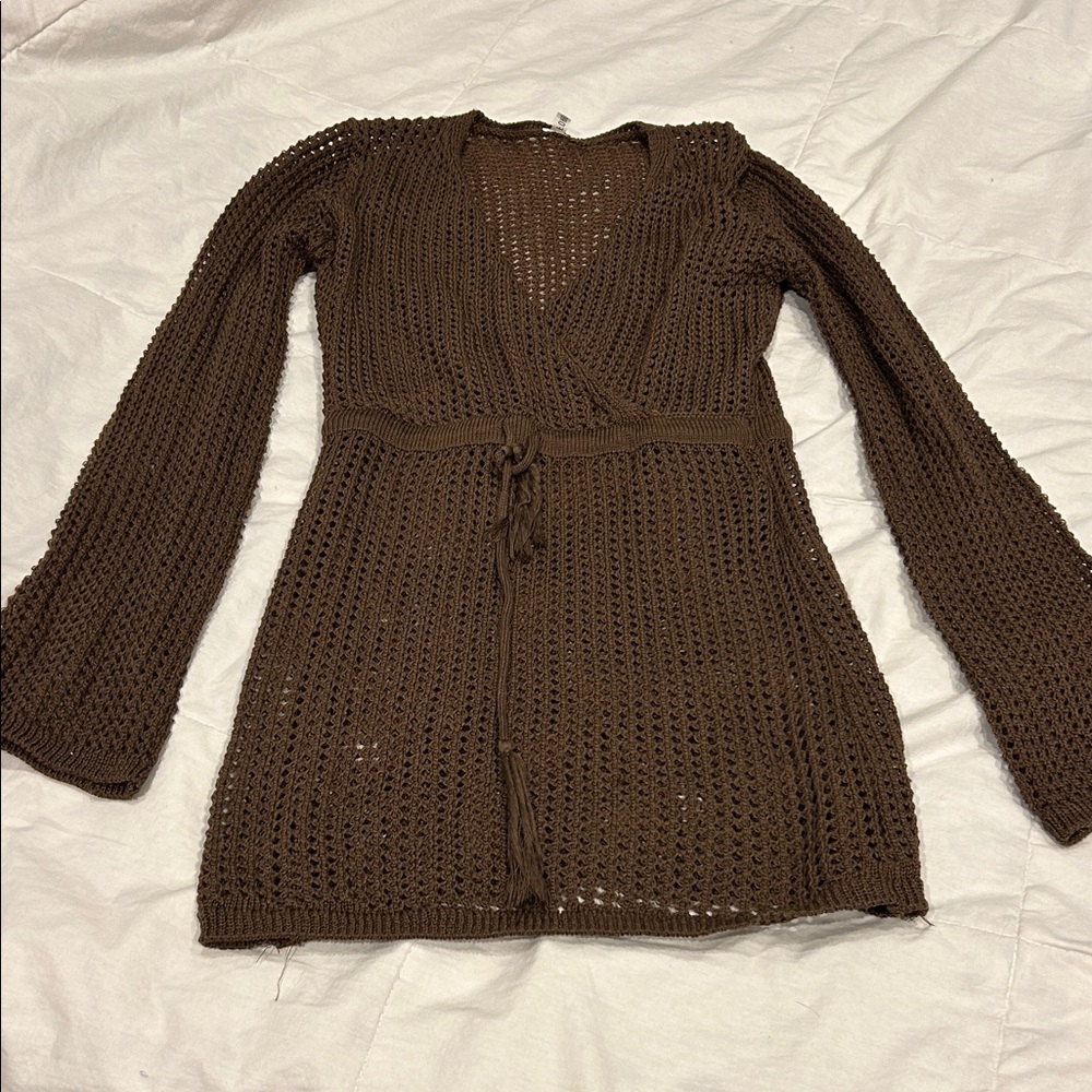 Brown Knit Cardigan